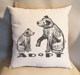 Dog Rescue Pillow "Adopt" Dog Pillow Adopt don't Shop Adopt Pet Lover Gift Pet Rescue Animal Dog Lover Gifts Rescue Dog shirt Adoption