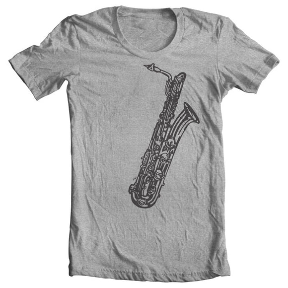 Bari Sax Cool Shirts Smart Gifts Company Shirt Super Soft Grey