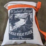 Farmhouse decor rustic country Heavy Primitive Flour Sack Rooster Feed Sack Makes Great Pillow Feeds Blue Heaven Windmill Bread Kisses Hugs