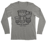 Long Sleeve Grey Djembe Shirt