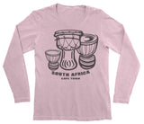 Long Sleeve Pink Djembe Shirt