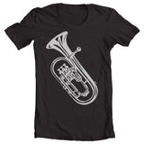 Euphonium Gifts T shirt in Black