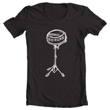 Gift for Drummers Black Snare Drum T-shirt